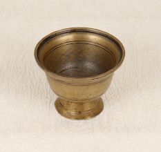 Vintage Handmade Brass Kumkum Bowl for Prayer Room