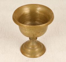Vintage Handmade Brass Kumkum Tilak Cup for Decor