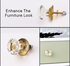 Clear Octagon Shape Glass Drawer Knob