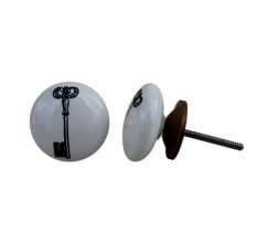 Ceramic Key Painted Knob