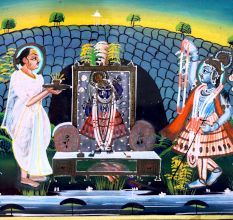 Vintage Paper Painting of Lord Krishna for Home Decoration