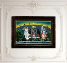 Vintage Paper Painting of Lord Krishna for Home Decoration