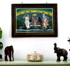 Vintage Paper Painting of Lord Krishna for Home Decoration
