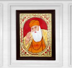 Holy Tanjore Painting of Guru Nanak for Prayer Room