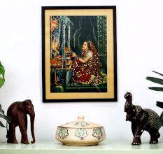 Vintage Paper Print of Lord Krishna for Prayer Room