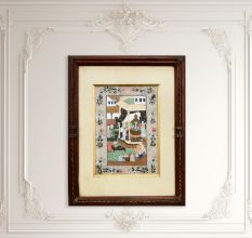 Beautiful Painting of Silk on Persian Art from Rajasthan for Decor