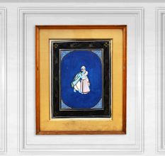Vintage Radha Krishna Painting in Pahadi Art for Hanging