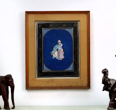 Vintage Radha Krishna Painting in Pahadi Art for Hanging