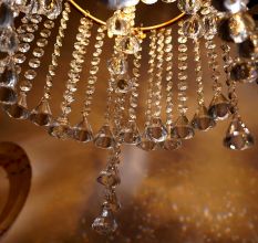 10 Strand- 10 Crystal Drop and 100 Beads Clear Chandelier Replacement Glass Christmas Ornaments