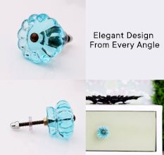 Turquoise Melon Glass Drawer Knob