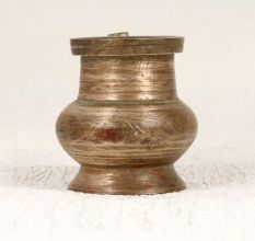 Handmade Vintage Brass Pot with Spout from South India