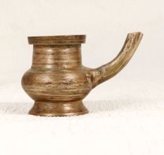 Handmade Vintage Brass Pot with Spout from South India