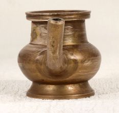 Sturdy Vintage Brass Pot with Spout for Home Decoration