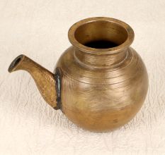Vintage Handcrafted Brass Holy Pot with Spout for Decoration