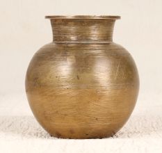 Vintage Handcrafted Brass Holy Pot with Spout for Decoration