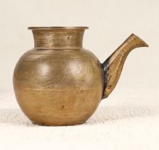 Vintage Handcrafted Brass Holy Pot with Spout for Decoration