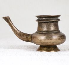 High-Quality Brass Holy Pot with Spout from South India