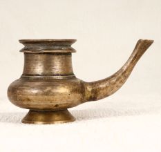 High-Quality Brass Holy Pot with Spout from South India