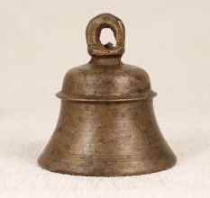 Antique Brown Handmade Temple Bell Made of Bell Metal