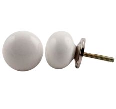 White Small Flat Knob (1)