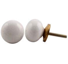 White Small Flat Knob (1)