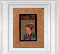 Vintage Small Paper Painting of Maharaja for Decoration