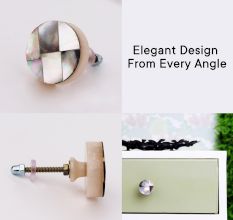 Handmade Round Shell Resin Drawer Knob