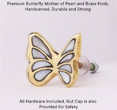 Modern Beautiful Mother of Pearl and Brass Knob for Decoration