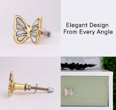 Modern Beautiful Mother of Pearl and Brass Knob for Decoration
