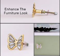 Modern Beautiful Mother of Pearl and Brass Knob for Decoration