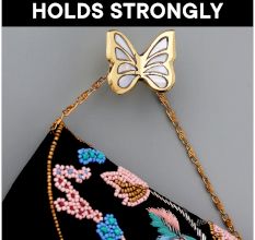 Modern Mother of Pearl and Brass Butterfly Wall Hook