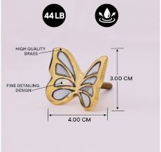 Modern Mother of Pearl and Brass Butterfly Wall Hook