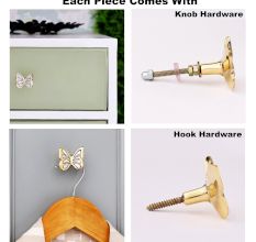 Modern Mother of Pearl and Brass Butterfly Wall Hook