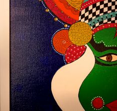 Modern Acrylic Gemstone Canvas Painting for Hanging