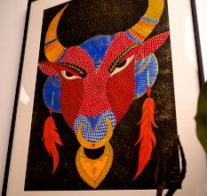 Beautiful Acrylic Paper Painting Design for Decoration