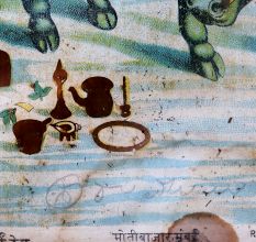 Vintage Paper Print from Ravi Verma in Wooden Frame