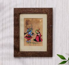 Vintage Post Card Painting of Radha Krishna for Hanging