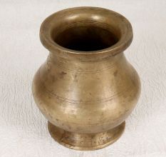 Handmade Holy Water Pot Lota Made of Brass for Temple