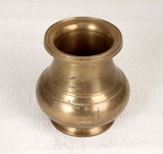 Elegant Brown Handmade Holy Water Pot Lota Made of Brass