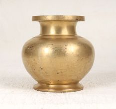 Sturdy Handmade Brass Water Pot Lota in South Indian Art