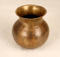 Indian Traditional Brown Water Pot Made of Premium Brass