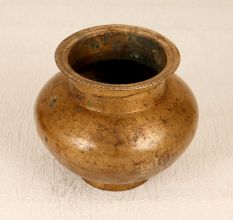 Traditional Brown Handcrafted Water Pot Lota for Decor