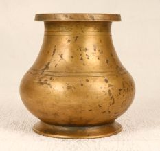 South Indian Traditional Brass Holy Water Pot for Prayer Room