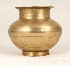 Finest Brass Holy Water Pot Lota for Auspicious Occasions