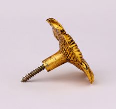 Modern Flower Aluminum Wall Hook In Golden Finish