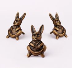 Modern Antique Rabbit Premium Iron Wall Hook in Set of 3