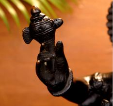Dark Finish Dancing Lord Ganesha Brass Statue for Prayer Room