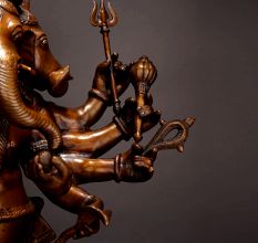 Standing Handmade Lord Ganesha Brass Statue for Home Decor