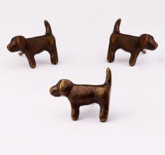 Decorative Modern Antique Puppy Iron Wall Hooks-3 Pieces