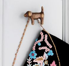 Decorative Modern Antique Puppy Iron Wall Hooks-3 Pieces